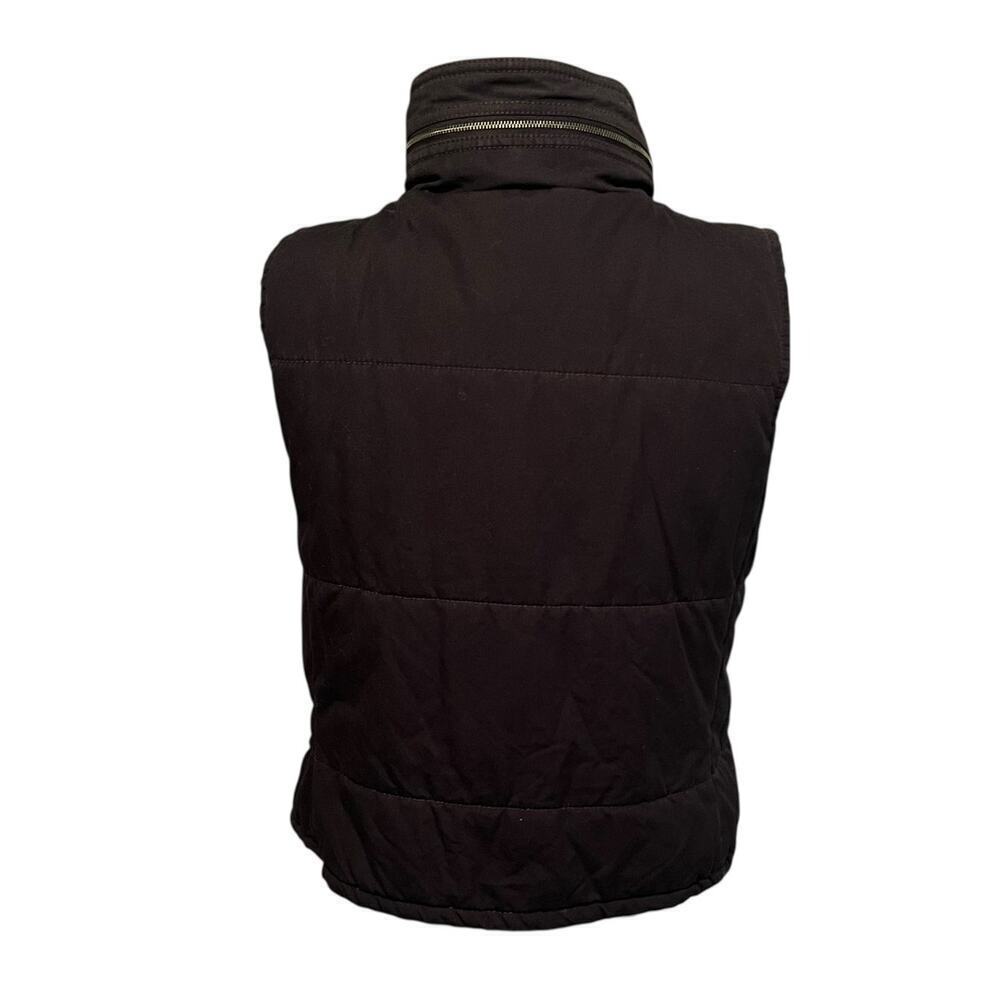 Vtg Ralph Lauren Polo Jeans Black Cotton Puffer Vest Size Medium - Picture 2 of 6